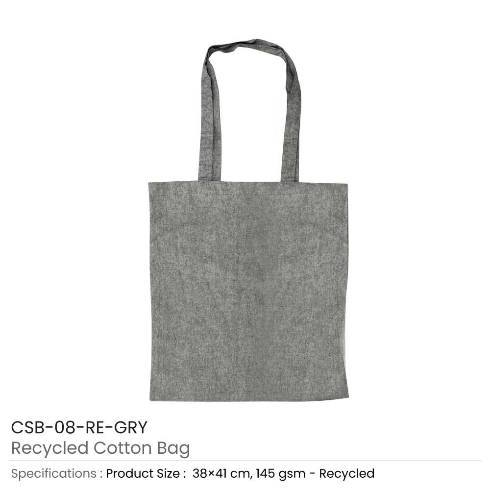 Recycled Cotton Long Strap Bag Printing
