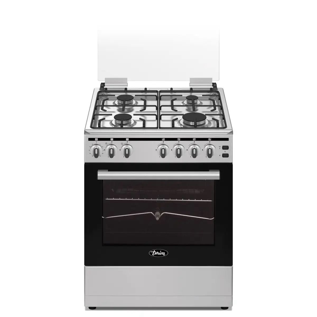 Terim Four Burner Gas Cooker TERGC6064ST Silver 60cm