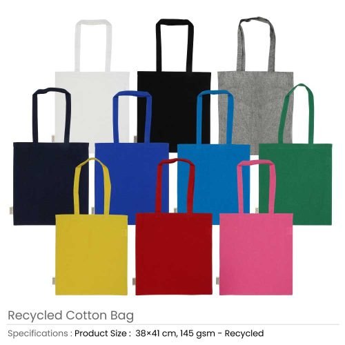 Recycled Cotton Long Strap Bag Printing